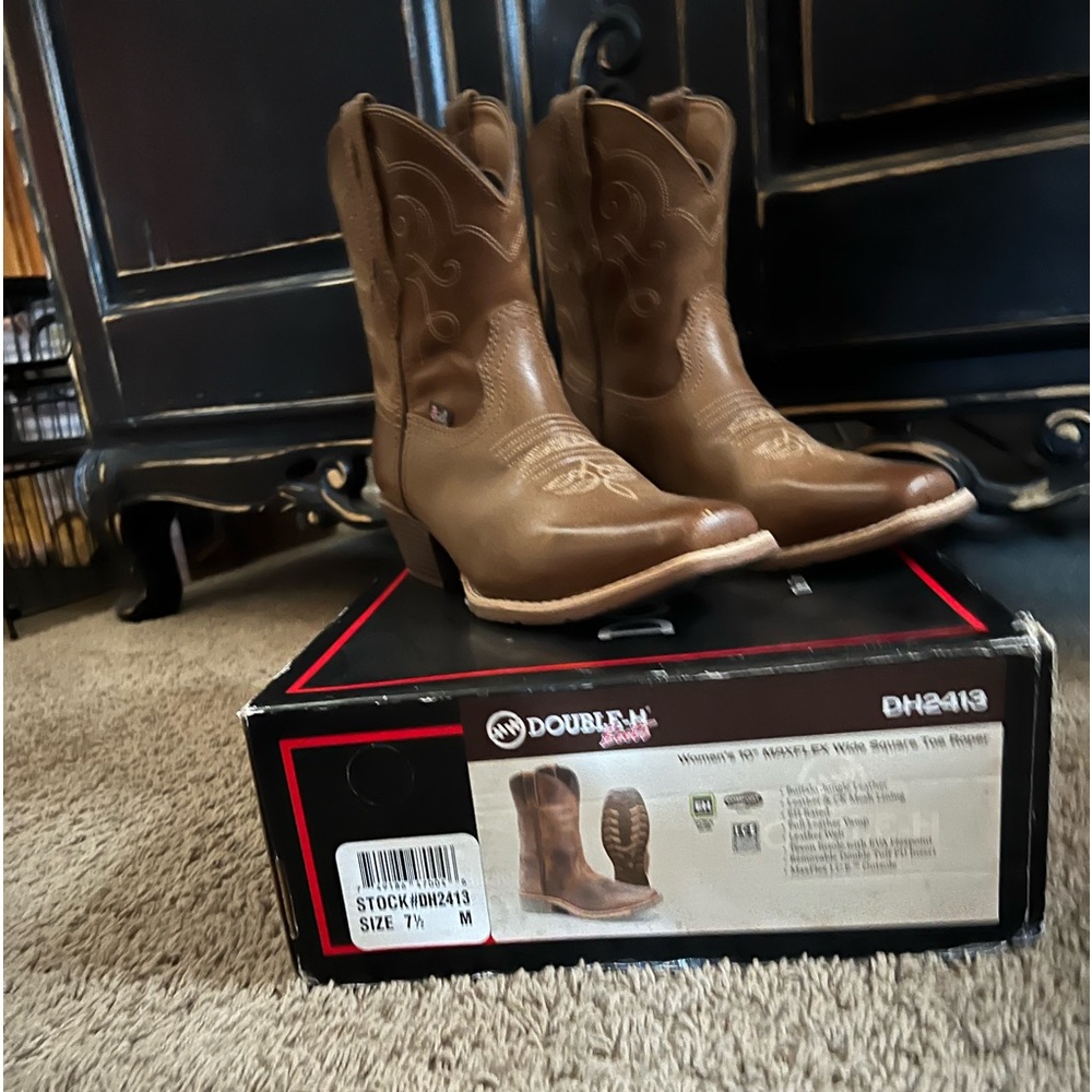 Womens Justin square toe bootie